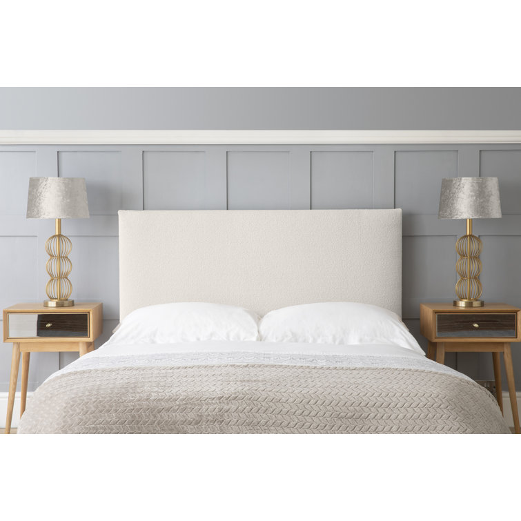 White on sale cushioned headboard